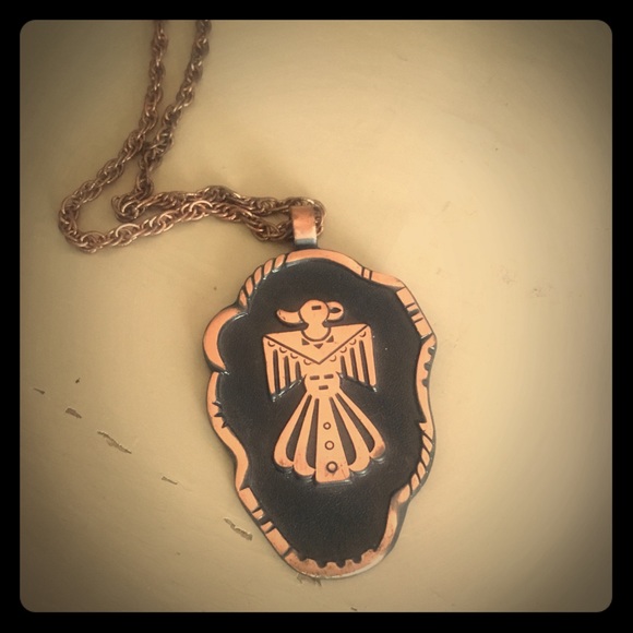 Jewelry - Vintage Solid Copper Thunderbird Necklace Jewelry - Vintage Solid Copper Thunderbird Necklace